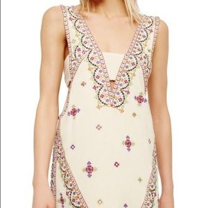 Free People dress in Ivory with Beading | NWT
